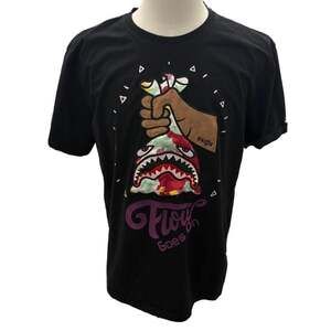 BKYS Flow Goes On Graphic T-Shirt, Black Shark Motif, Size XL